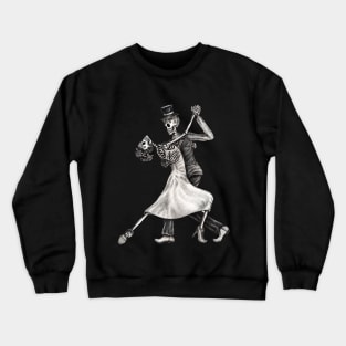 Sugar skull couple ballroom dancing celebration day of the dead. Crewneck Sweatshirt